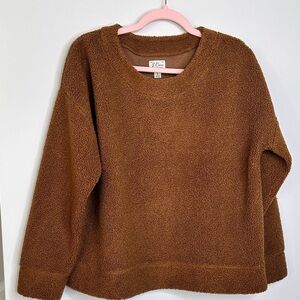 JCREW Vintage Fleece Cozy Brown Sweater